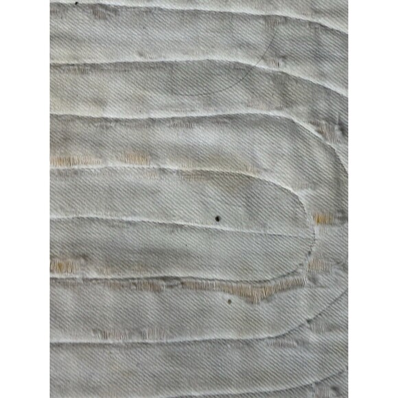 VTG Handmade Multicolored Polyester Fabric Scrap 30x24" Oval Funky Rug Unisex - Picture 6 of 9